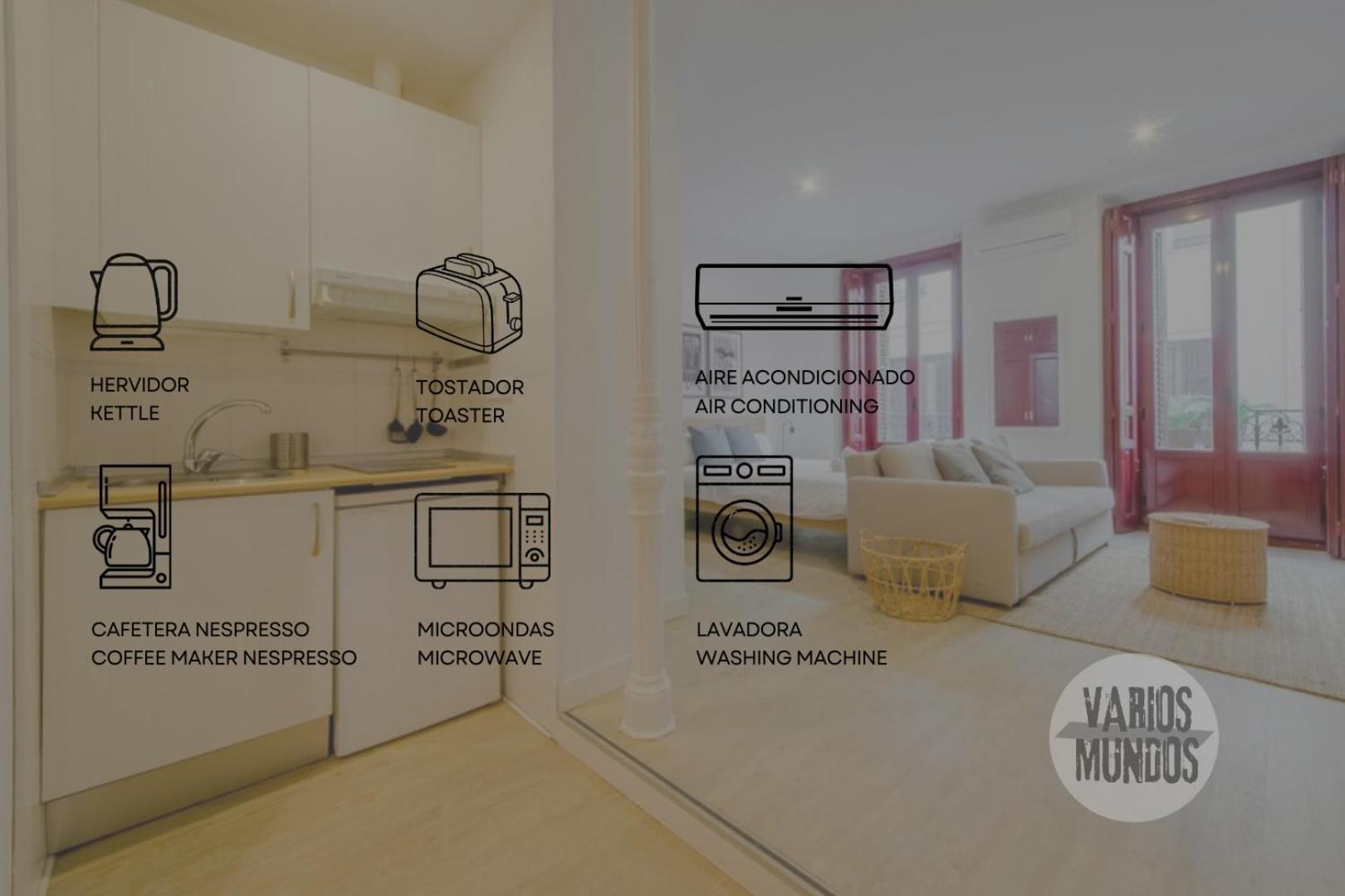 Beautiful Loft Para 3Pax En Huertas-Cortes Madrid Bagian luar foto